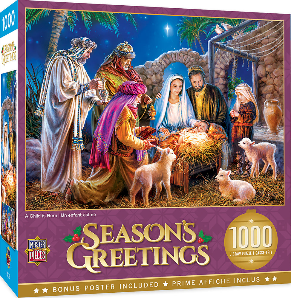 Puzzle Masterpieces: 1000 Piece Holiday - A Child is Born