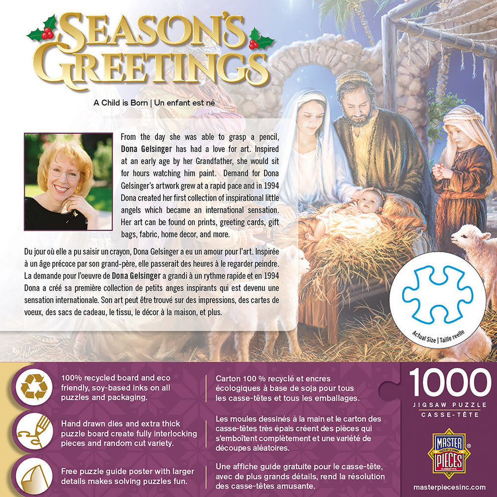 Puzzle Masterpieces: 1000 Piece Holiday - A Child is Born