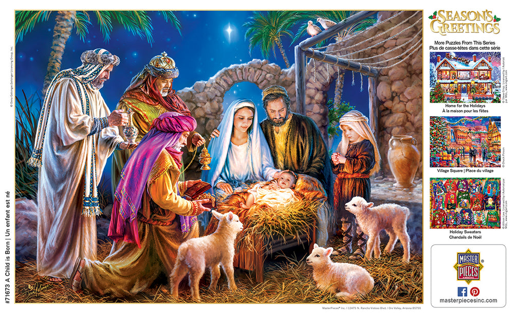 Puzzle Masterpieces: 1000 Piece Holiday - A Child is Born