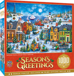 Puzzle Masterpieces: 1000 Piece Holiday - Harbor Side Carolers