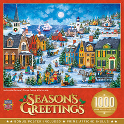 Puzzle Masterpieces: 1000 Piece Holiday - Harbor Side Carolers