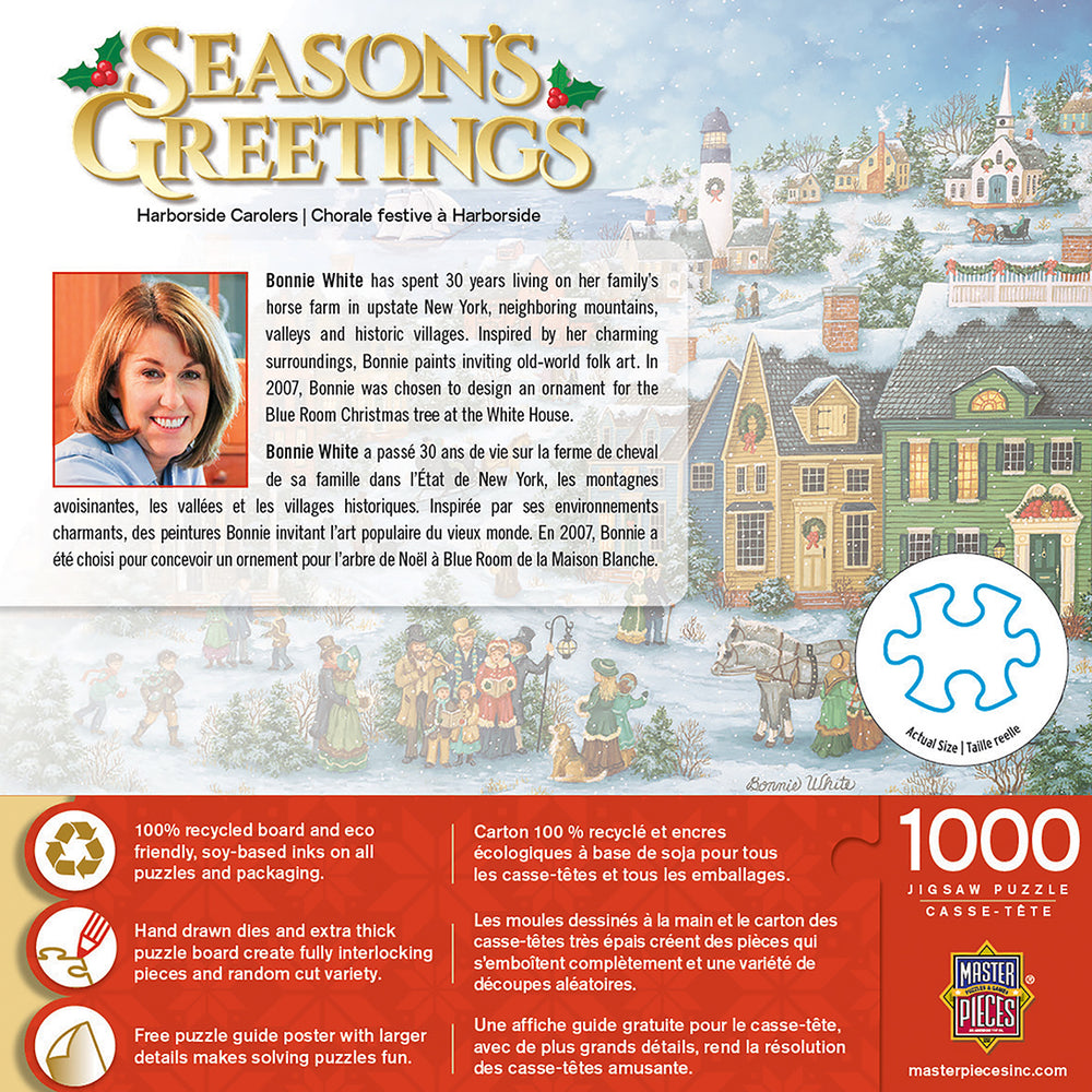 Puzzle Masterpieces: 1000 Piece Holiday - Harbor Side Carolers