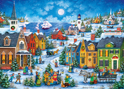 Puzzle Masterpieces: 1000 Piece Holiday - Harbor Side Carolers