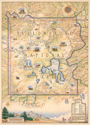 Puzzle Masterpieces: 1000 Piece Xplorer Maps - Yellowstone