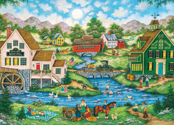 Puzzle Masterpieces: 1000 Piece Hometown Gallery - Millside Picnic