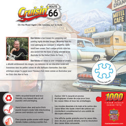 Puzzle Masterpieces: 1000 Piece Cruisin‘ Rt66 - On the Road Again