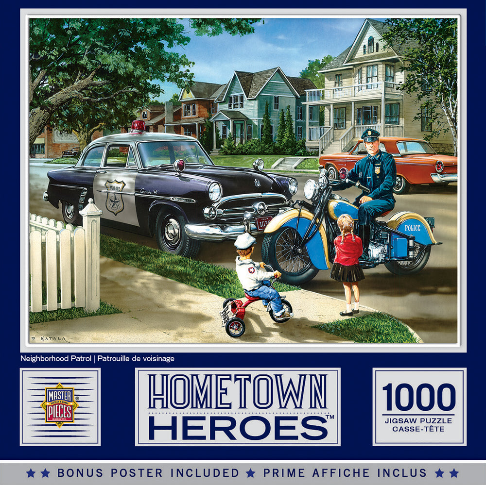 Puzzle Masterpieces: 1000 Piece Hometown Heroes - Neighborhood Patrol