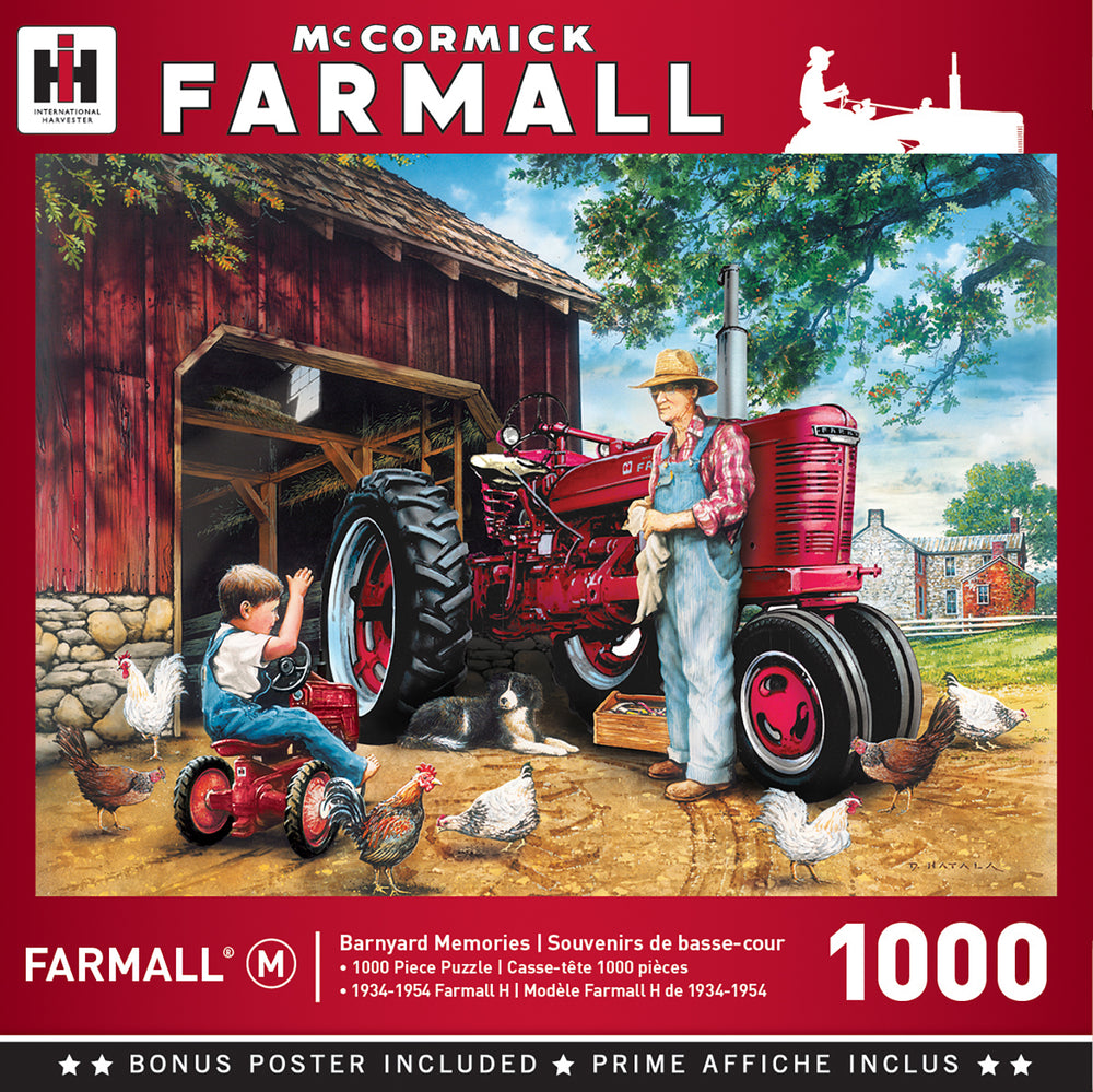 Puzzle Masterpieces: 1000 Piece Farmall Case IH - Barnyard Memories