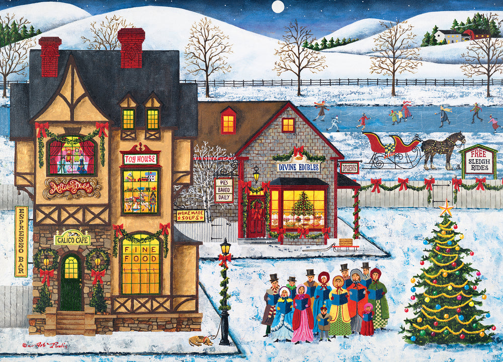 Puzzle Masterpieces: 1000 Piece Holiday - Main Street Carolers