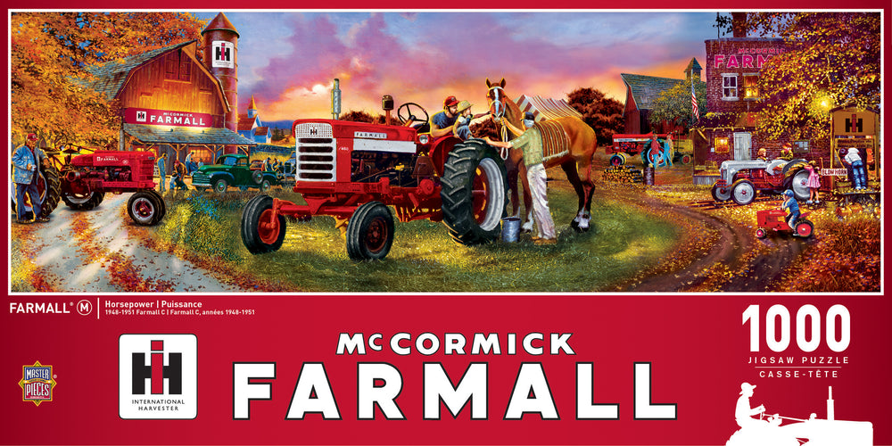 Puzzle Masterpieces: 1000 Piece Panoramic Farmall Case IH - Horse Power Pano