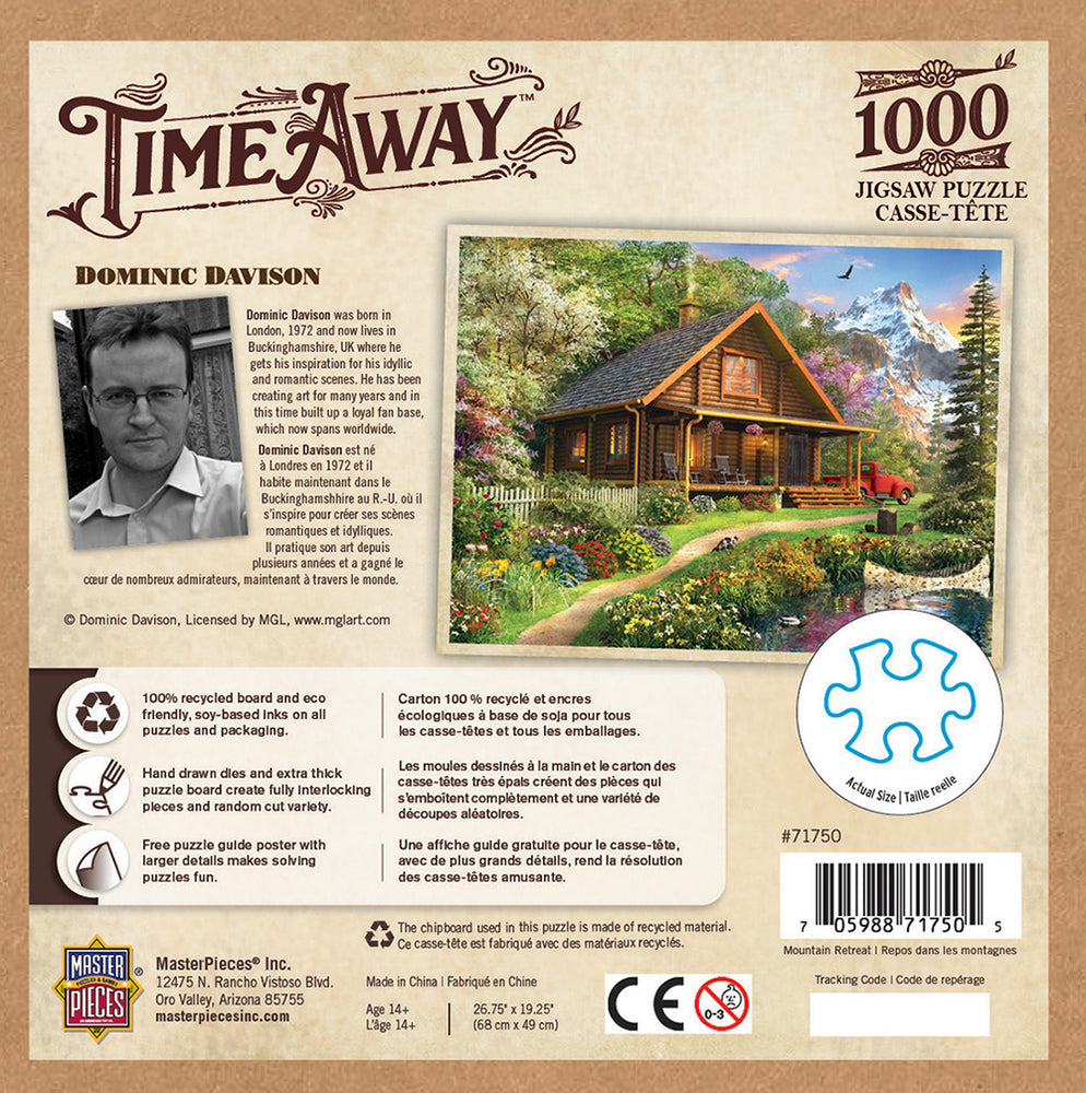 Puzzle Masterpieces: 1000 Piece Time Away - Mountain Retreat