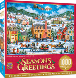 Puzzle Masterpieces: 1000 Piece Holiday - Christmas Eve Fly By