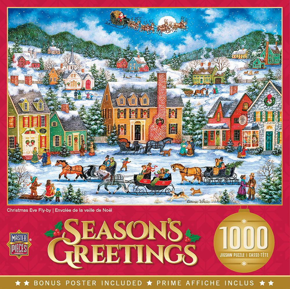 Puzzle Masterpieces: 1000 Piece Holiday - Christmas Eve Fly By