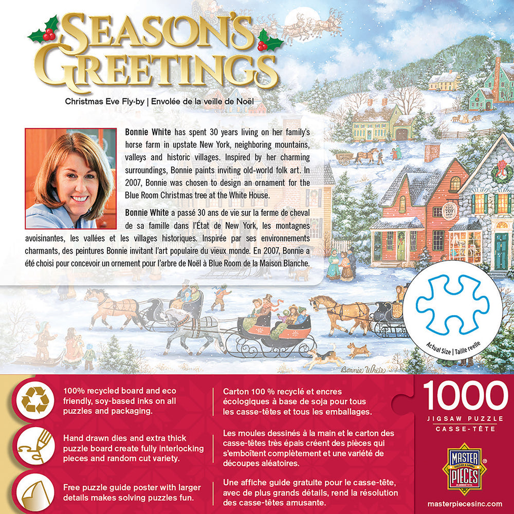 Puzzle Masterpieces: 1000 Piece Holiday - Christmas Eve Fly By