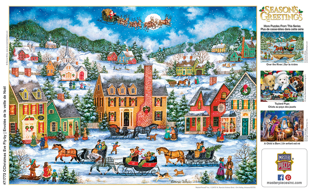 Puzzle Masterpieces: 1000 Piece Holiday - Christmas Eve Fly By