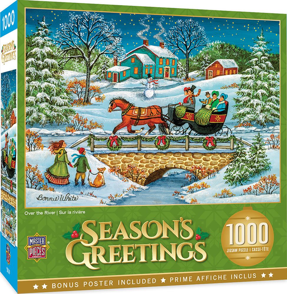 Puzzle Masterpieces: 1000 Piece Holiday - Over the River
