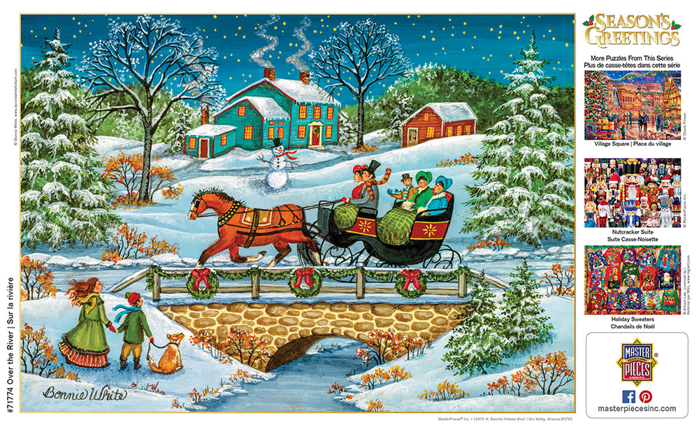 Puzzle Masterpieces: 1000 Piece Holiday - Over the River