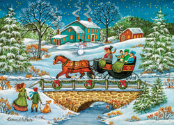 Puzzle Masterpieces: 1000 Piece Holiday - Over the River