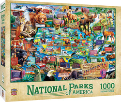 Puzzle Masterpieces: 1000 Piece National Parks - Map