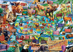 Puzzle Masterpieces: 1000 Piece National Parks - Map