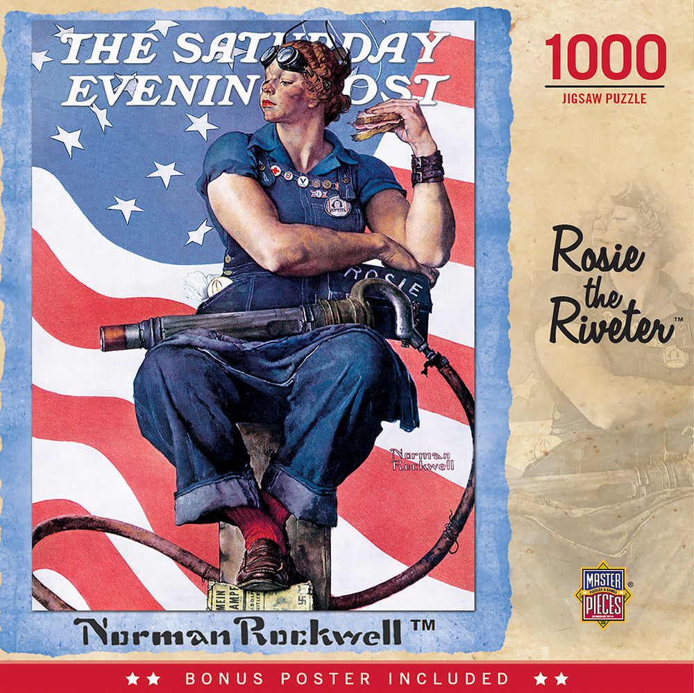Puzzle Masterpieces: 1000 Piece Saturday Evening Post Norman Rockwell - Rosie the Riveter