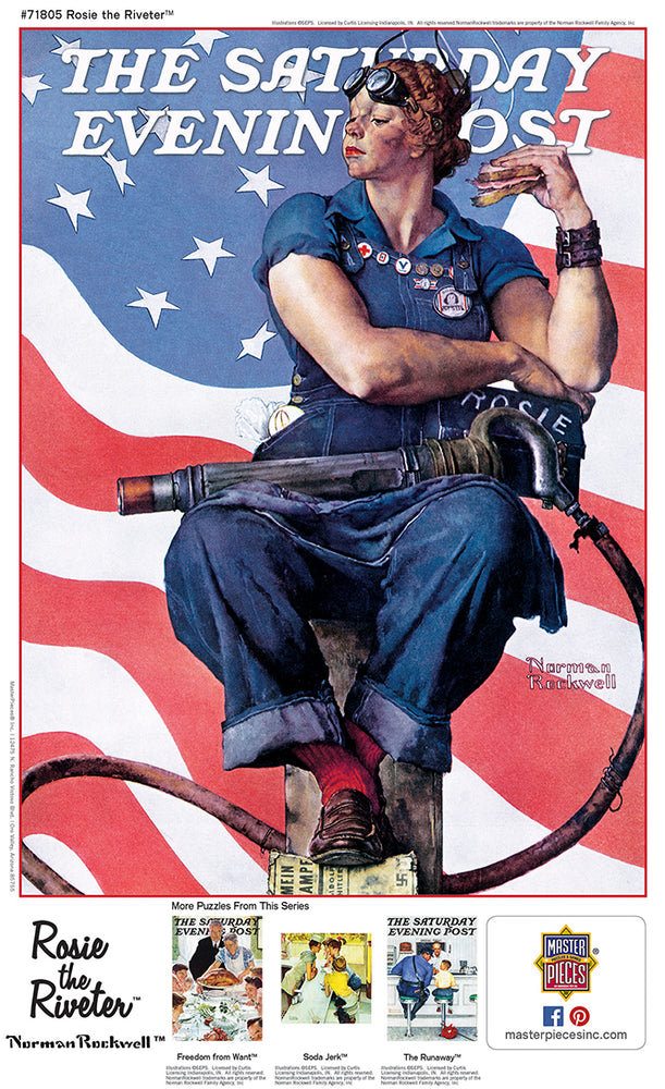 Puzzle Masterpieces: 1000 Piece Saturday Evening Post Norman Rockwell - Rosie the Riveter