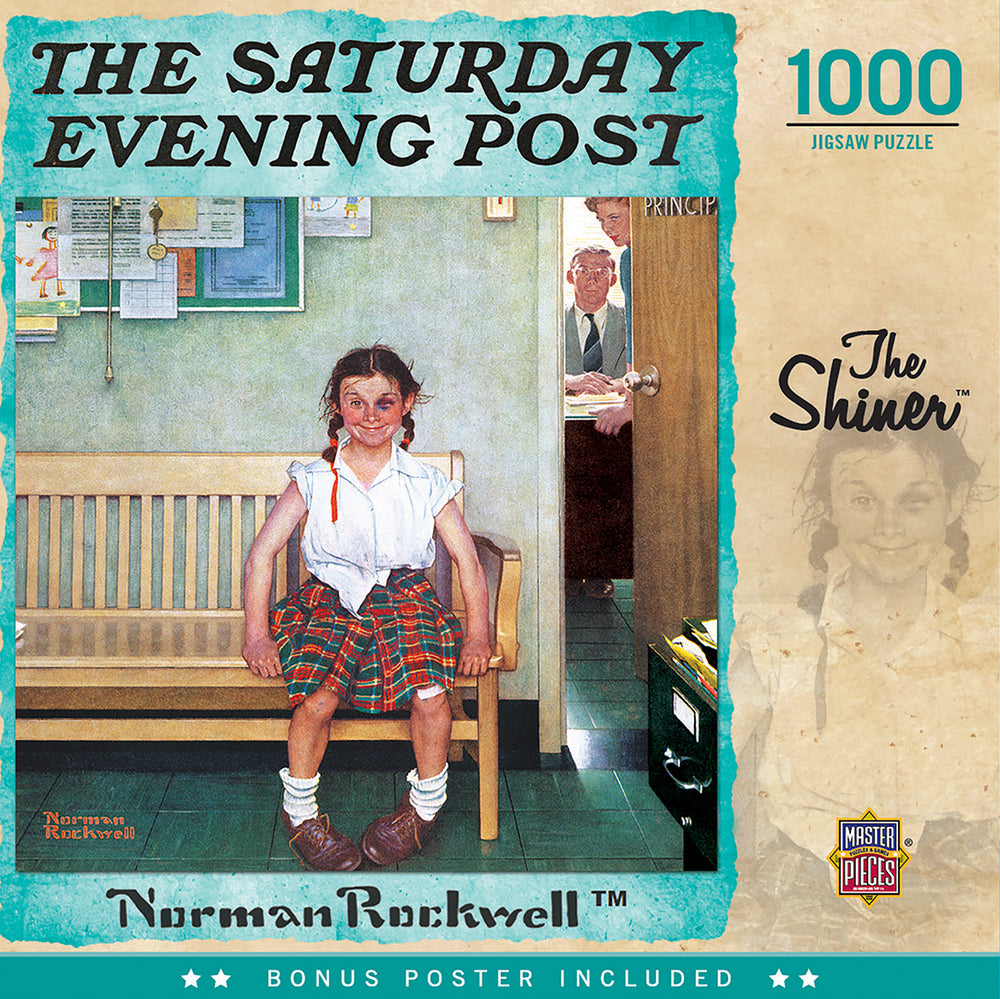 Puzzle Masterpieces: 1000 Piece Saturday Evening Post Norman Rockwell - The Shiner