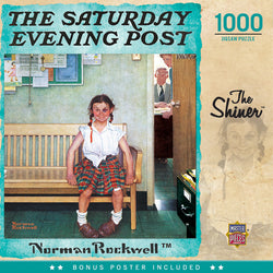Puzzle Masterpieces: 1000 Piece Saturday Evening Post Norman Rockwell - The Shiner