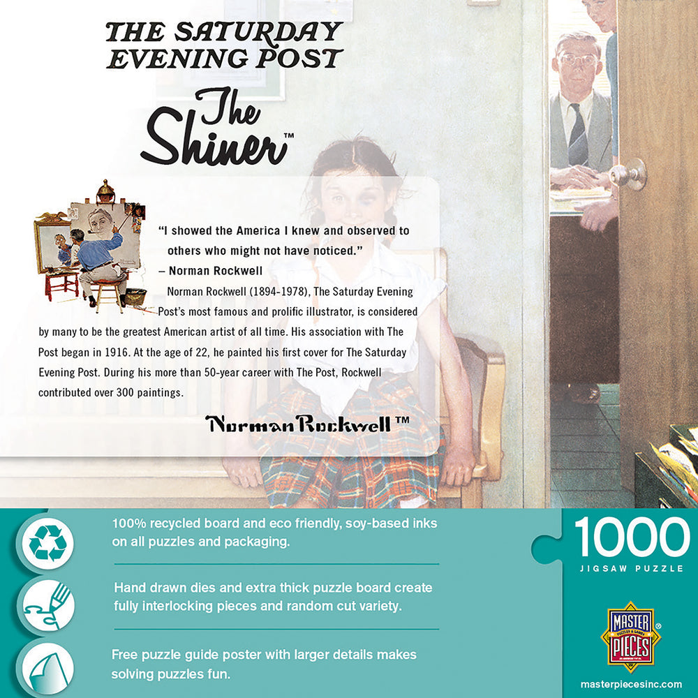 Puzzle Masterpieces: 1000 Piece Saturday Evening Post Norman Rockwell - The Shiner
