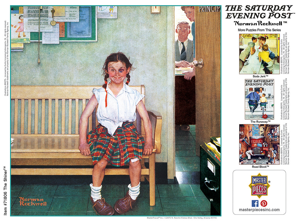 Puzzle Masterpieces: 1000 Piece Saturday Evening Post Norman Rockwell - The Shiner