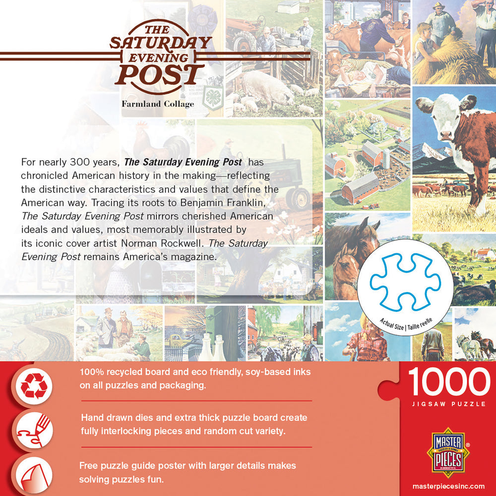 Puzzle Masterpieces: 1000 Piece Saturday Evening Post - Farmland Collage