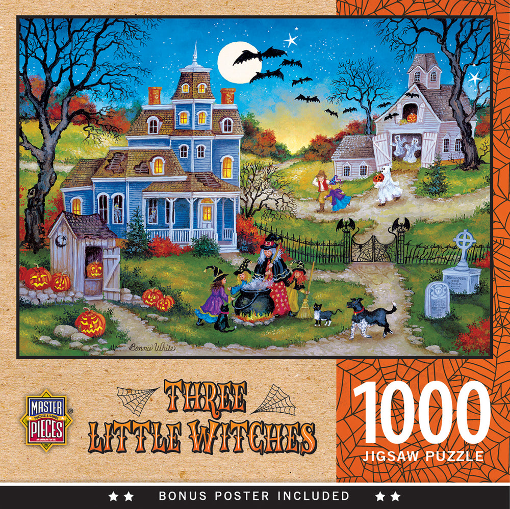 Puzzle Masterpieces: 1000 Piece Halloween - Three Little Witches