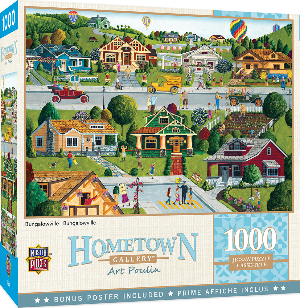 Puzzle Masterpieces: 1000 Piece Hometown Gallery - Bungalowville