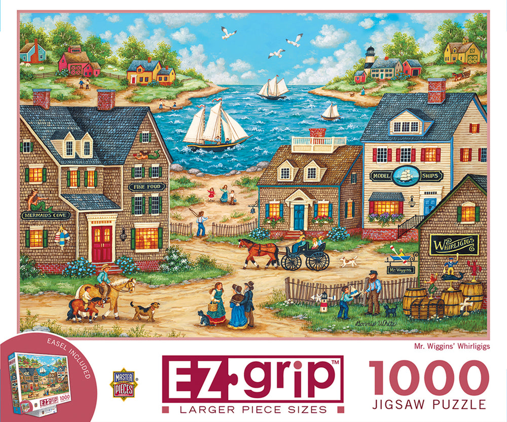Puzzle Masterpieces: 1000 Piece EzGrip Mr. Wiggins Whirligigs