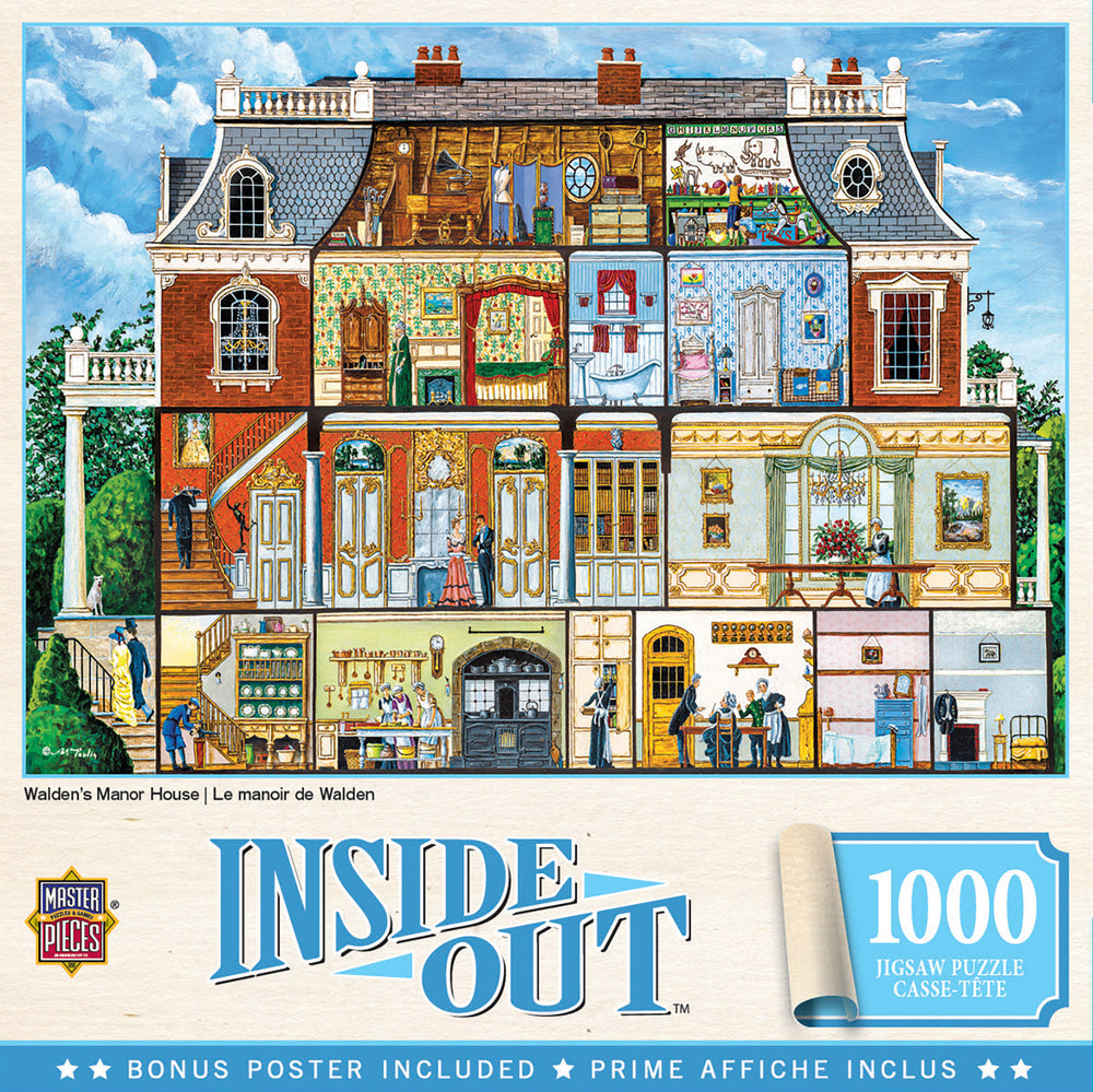 Puzzle Masterpieces: 1000 Piece Inside Out - Walden's Manor House