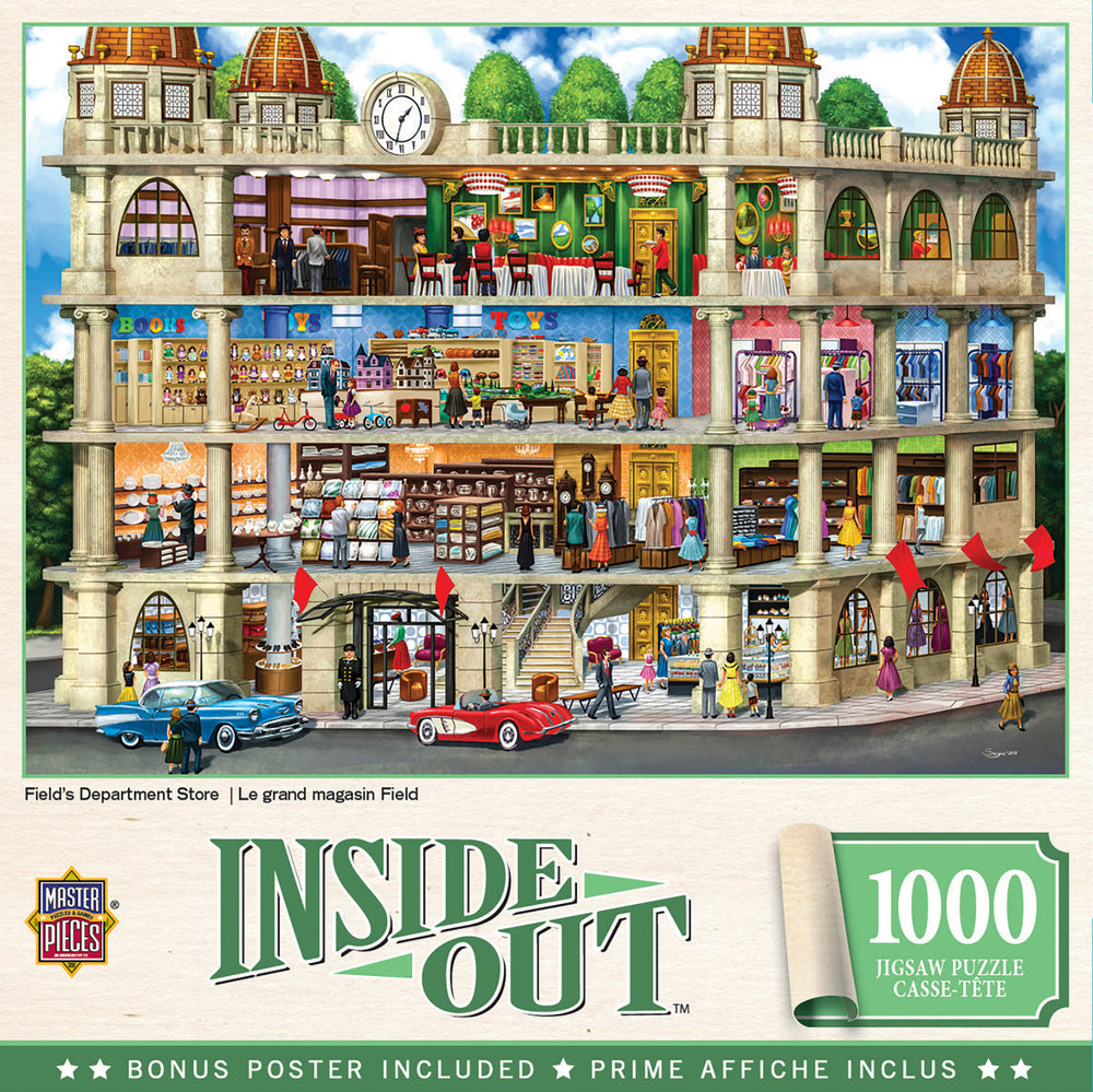 Puzzle Masterpieces: 1000 Piece Inside Out - Sophia's Dollhouse