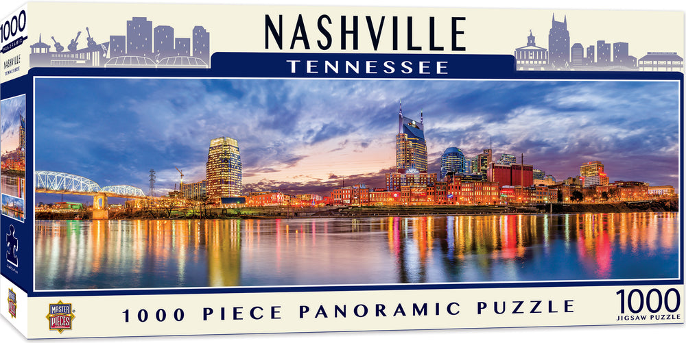 Puzzle Masterpieces: 1000 Piece Panoramic American Vistas - Nashville