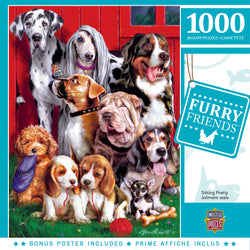Puzzle Masterpieces: 1000 Piece Furry Friends - Sitting Pretty