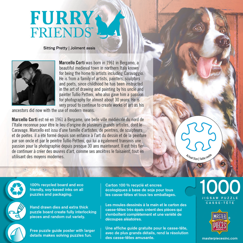 Puzzle Masterpieces: 1000 Piece Furry Friends - Sitting Pretty