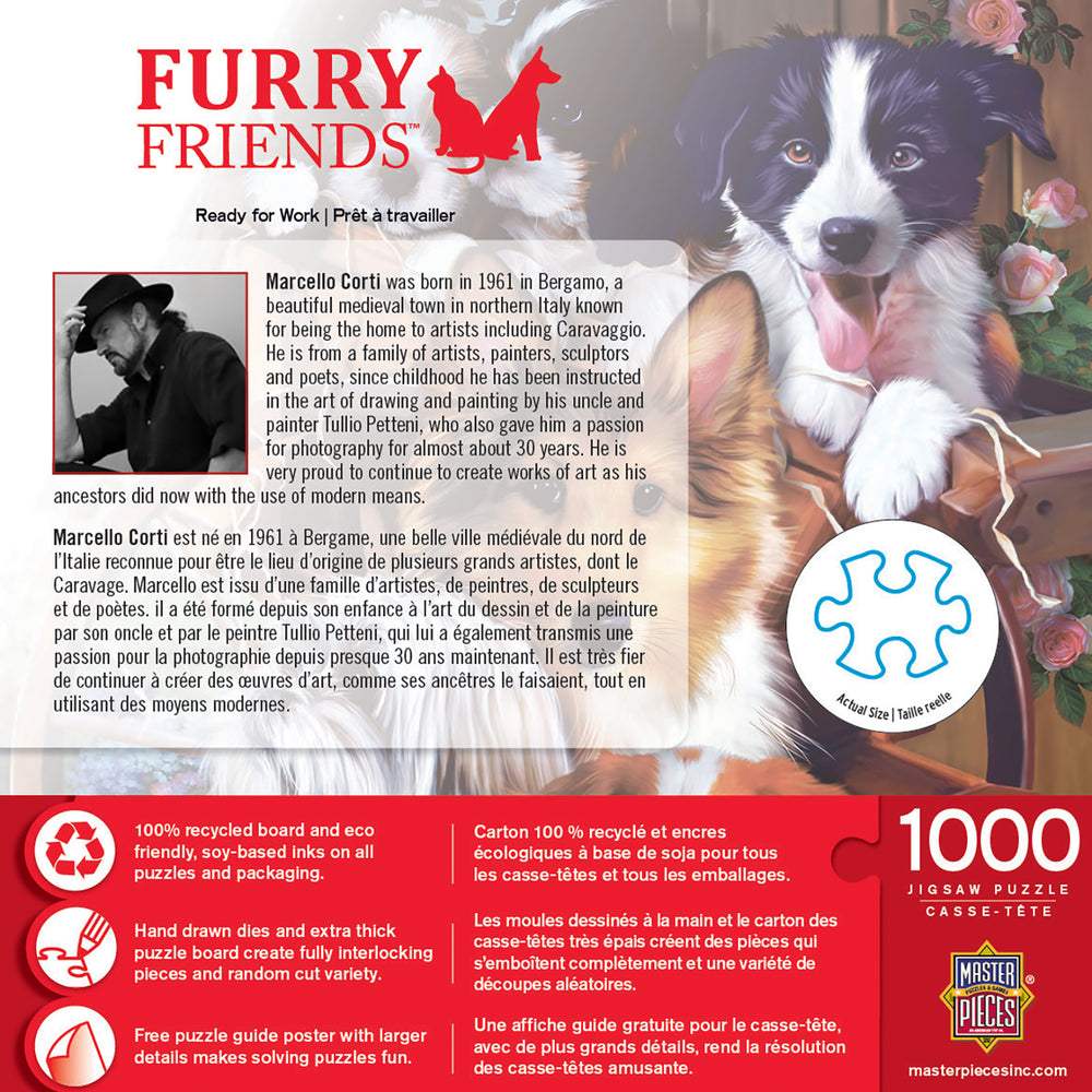 Puzzle Masterpieces: 1000 Piece Furry Friends - Ready for Work