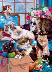 Puzzle Masterpieces: 1000 Piece Furry Friends - Trouble Makers