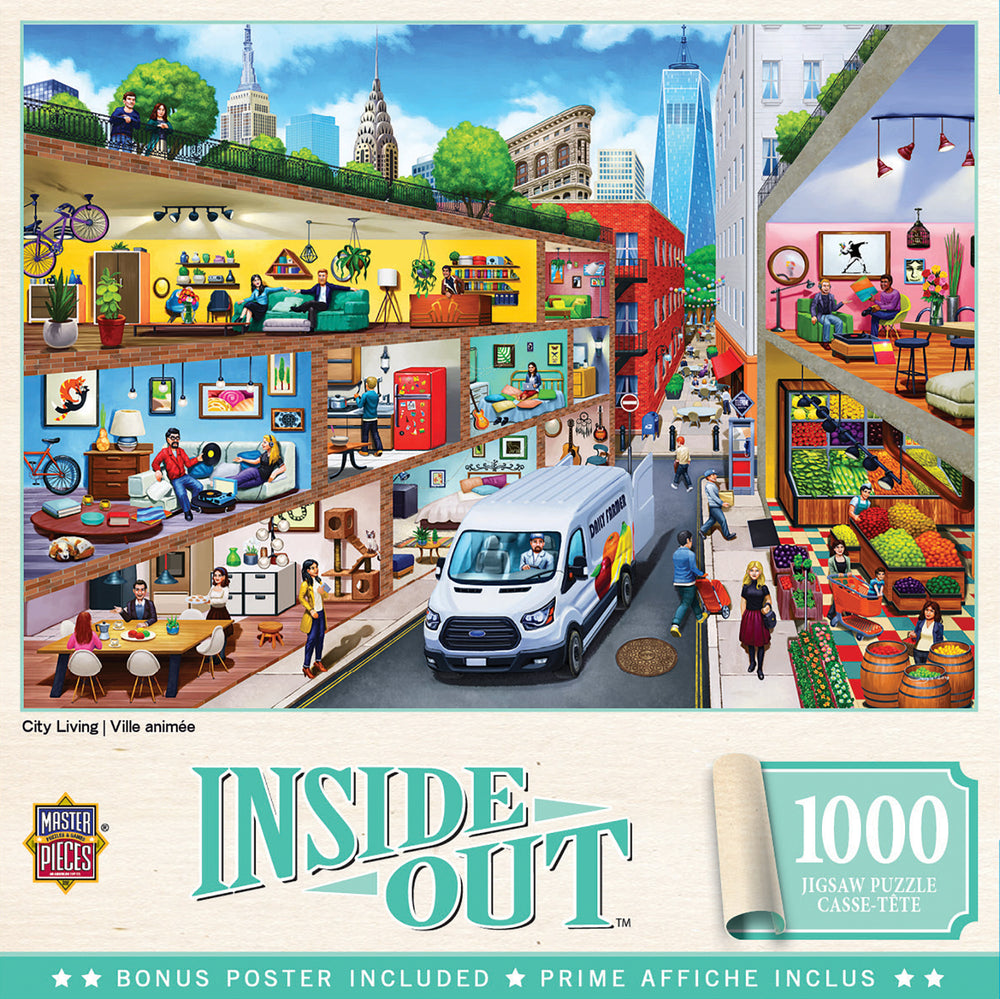 Puzzle Masterpieces: 1000 Piece Inside Out - City Living