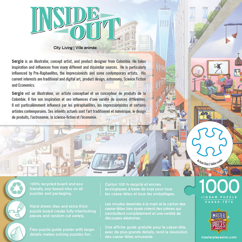 Puzzle Masterpieces: 1000 Piece Inside Out - City Living