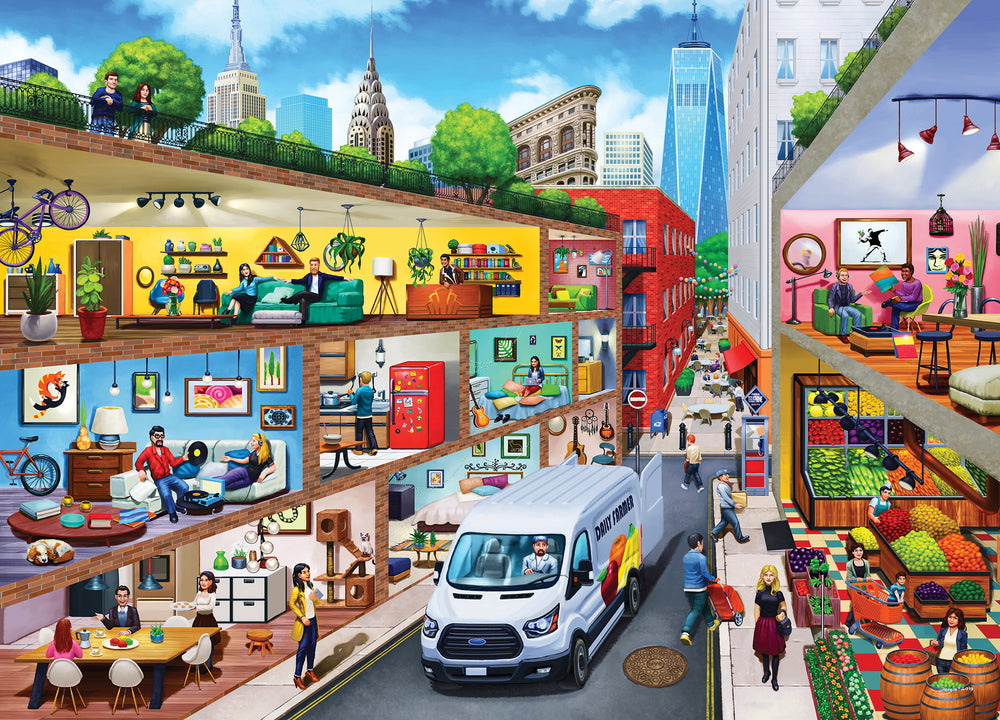 Puzzle Masterpieces: 1000 Piece Inside Out - City Living