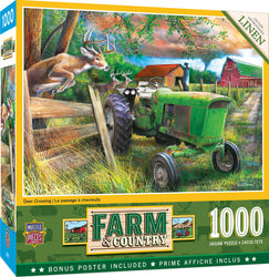 Puzzle Masterpieces: 1000 Piece Farm & Country - Deer Crossing