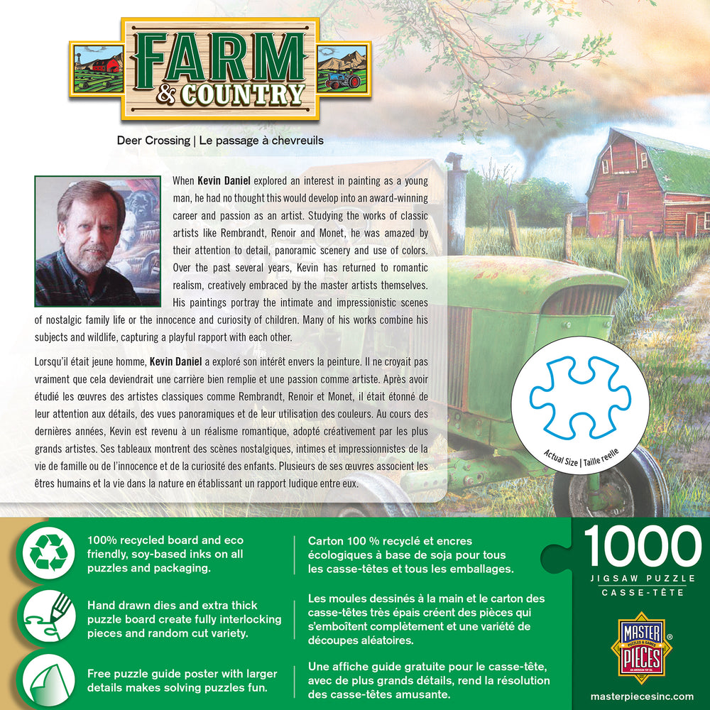 Puzzle Masterpieces: 1000 Piece Farm & Country - Deer Crossing