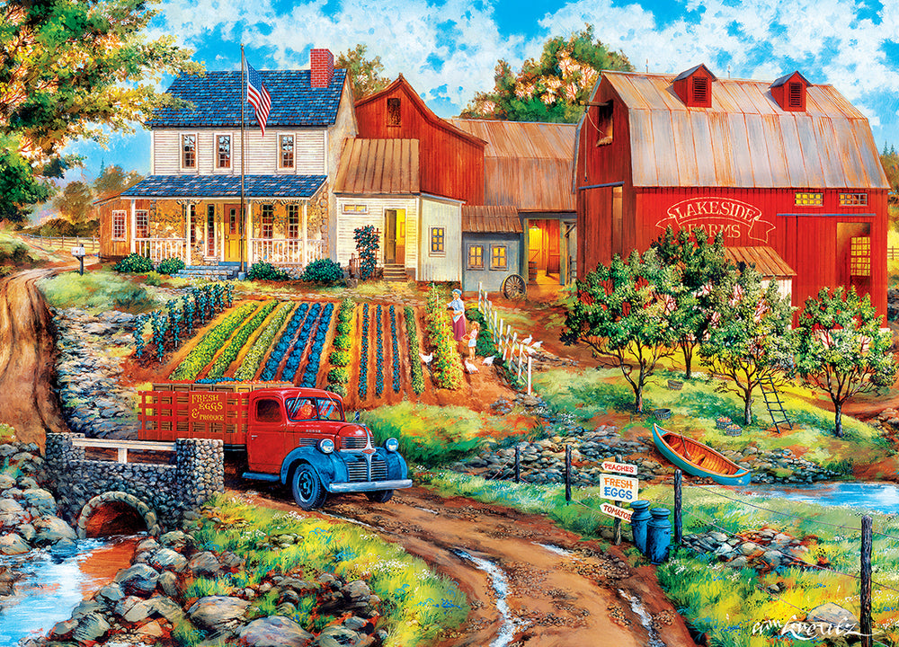Puzzle Masterpieces: 1000 Piece Farm & Country - Grandma's Garden