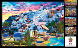 Puzzle Masterpieces: 1000 Piece Colorscapes - Santorini Sky