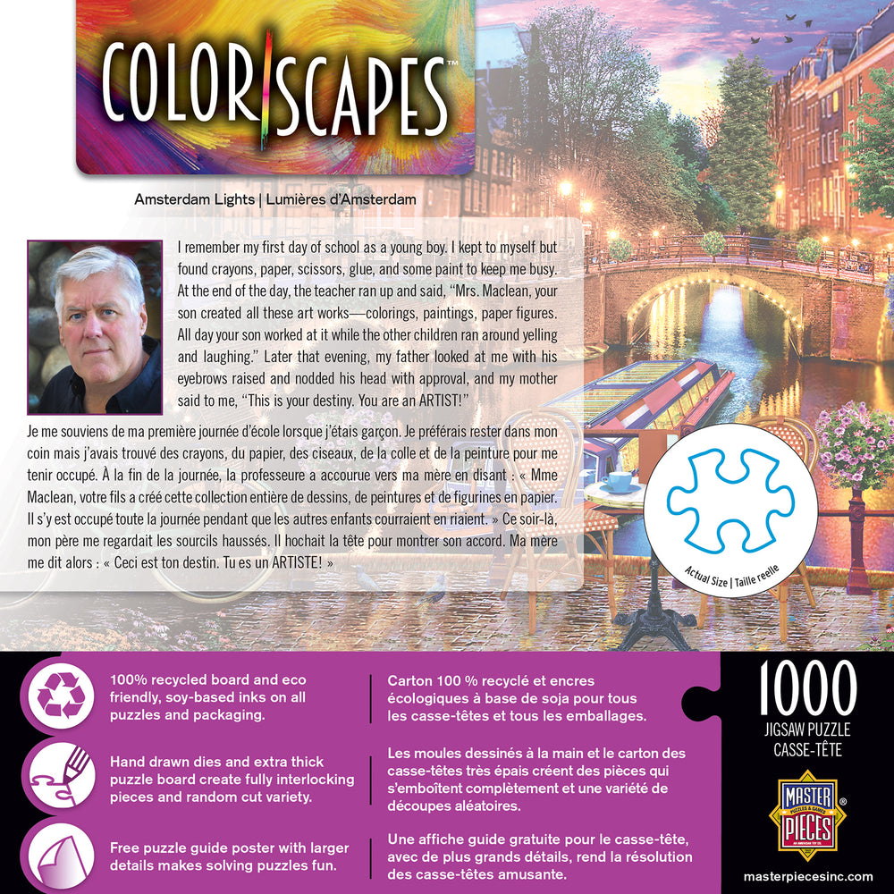 Puzzle Masterpieces: 1000 Piece Colorscapes - Amsterdam Lights