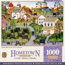 Puzzle Masterpieces: 1000 Piece Hometown Gallery - Sunday Meeting